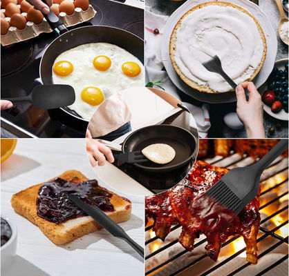 Flexible Silicone Kitchen Utensil Sets Antideform For Multiapplication