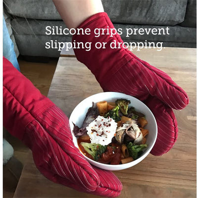 Heat Resistant Silicone Oven Mitts And Pot Holders CU Approved
