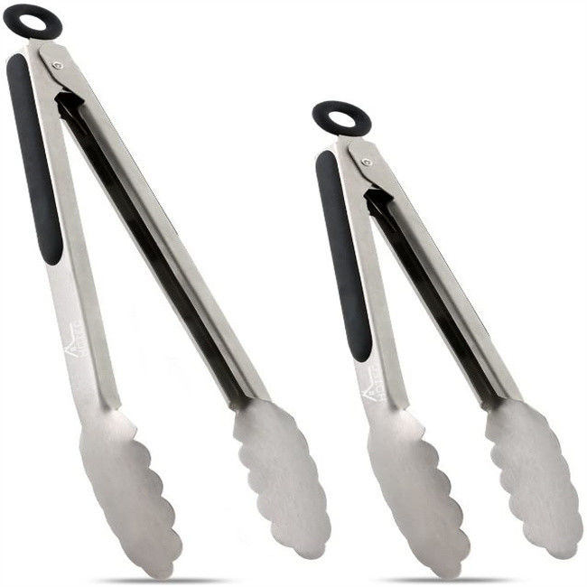 FDA Approved Kitchen Food Tongs , Corrosionfree Stainless Steel Anti Scald Tongs